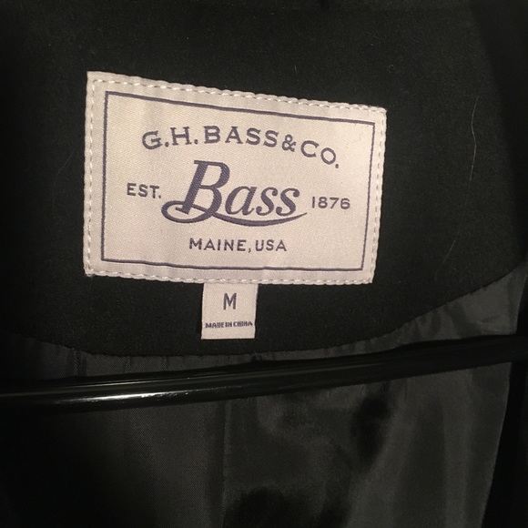 Black button down wool pea coat - Picture 2 of 4